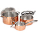 Image 1 of Shopberghoff Vintage 6pc Tri-Ply Copper Cookware Set with Lids, Polished