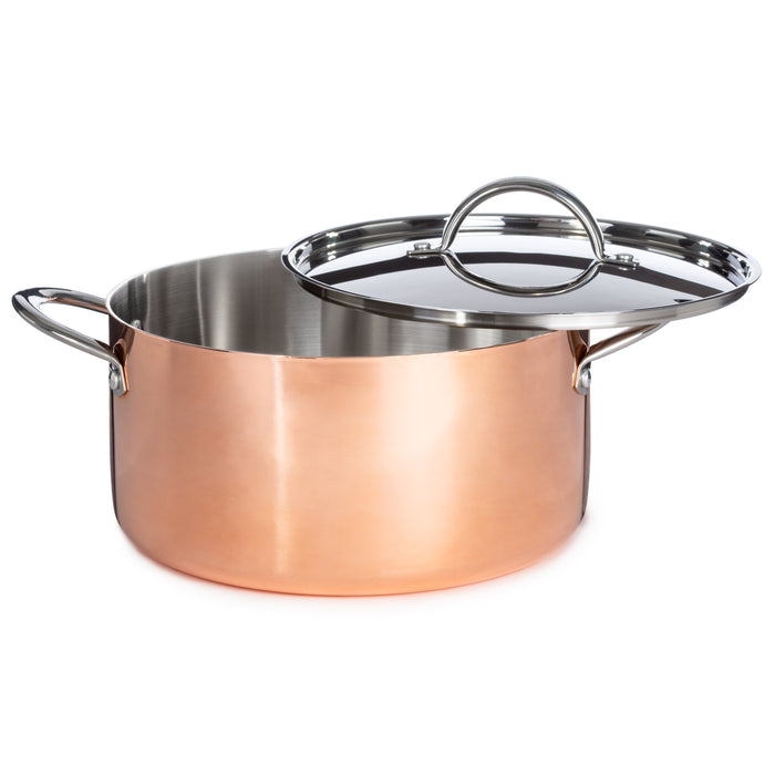 Image 7 of Shopberghoff Vintage 6pc Tri-Ply Copper Cookware Set with Lids, Polished