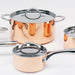 Image 8 of Shopberghoff Vintage 6pc Tri-Ply Copper Cookware Set with Lids, Polished