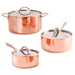 Image 10 of Shopberghoff Vintage 6pc Tri-Ply Copper Cookware Set with Lids, Polished