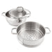 Image 1 of Shopberghoff Belly Shape 3pc 18/10 Stainless Steel Steamer Set with Glass Lid