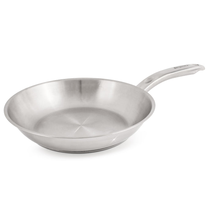 Image 3 of Shopberghoff Belly Shape 3pc 18/10 Stainless Steel Fry Pan & Saucepan Cookware Set with Glass Lid