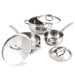 Image 2 of Shopberghoff Belly Shape 6pc 18/10 Stainless Steel Cookware Set with SS Lids