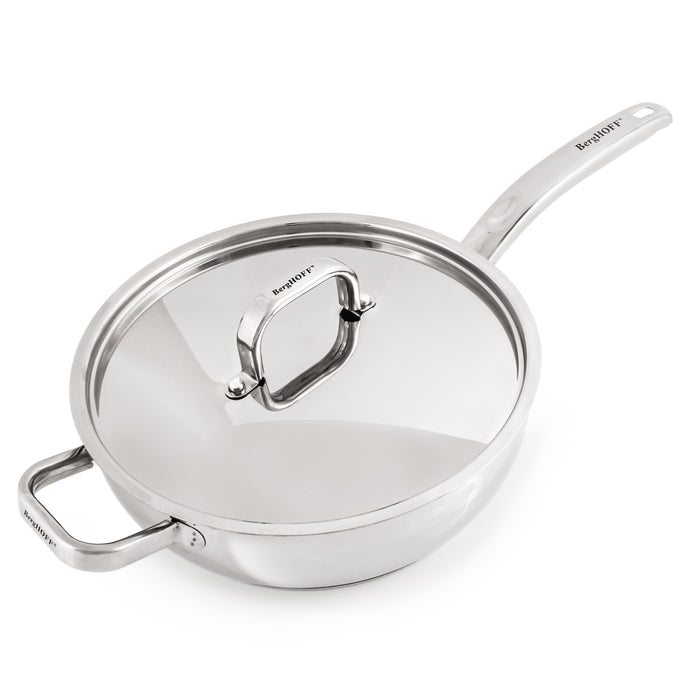 Image 3 of Shopberghoff Belly Shape 6pc 18/10 Stainless Steel Cookware Set with SS Lids