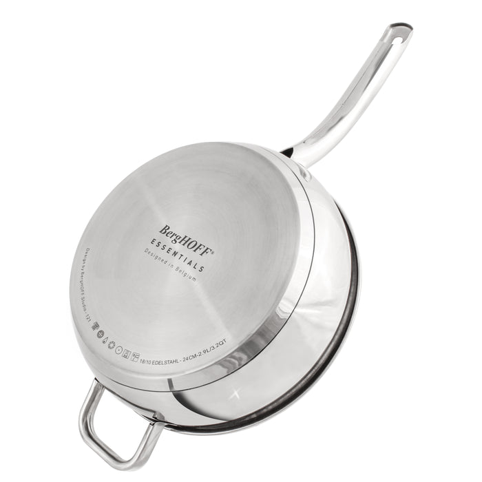 Image 4 of Shopberghoff Belly Shape 6pc 18/10 Stainless Steel Cookware Set with SS Lids