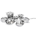 Image 7 of Shopberghoff Professional 2pc Tri-Ply 18/10 Stainless Steel Cookware Set, 8" & 10" Fry Pan