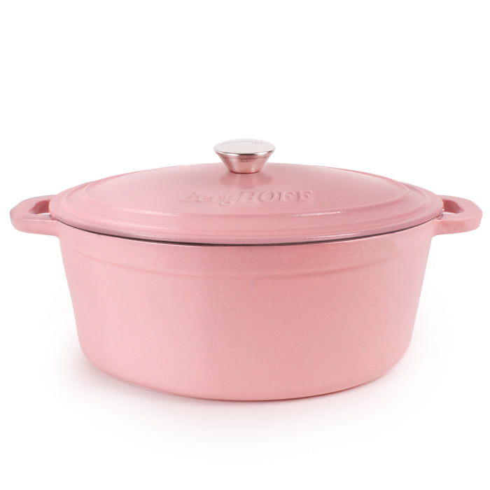 Image 7 of Neo 4Pc Cast Iron Cookware Set, 5qt. & 8qt. Dutch Ovens, Matching Lids, Pink