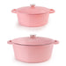 Image 1 of Neo 4Pc Cast Iron Cookware Set, 5qt. & 8qt. Dutch Ovens, Matching Lids, Pink
