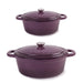 Image 1 of Neo 4pc Cast Iron Cookware Set, 5qt. & 8qt., Purple