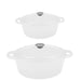 Image 5 of Neo 4Pc Cast Iron Cookware Set, 5qt. & 8qt., White