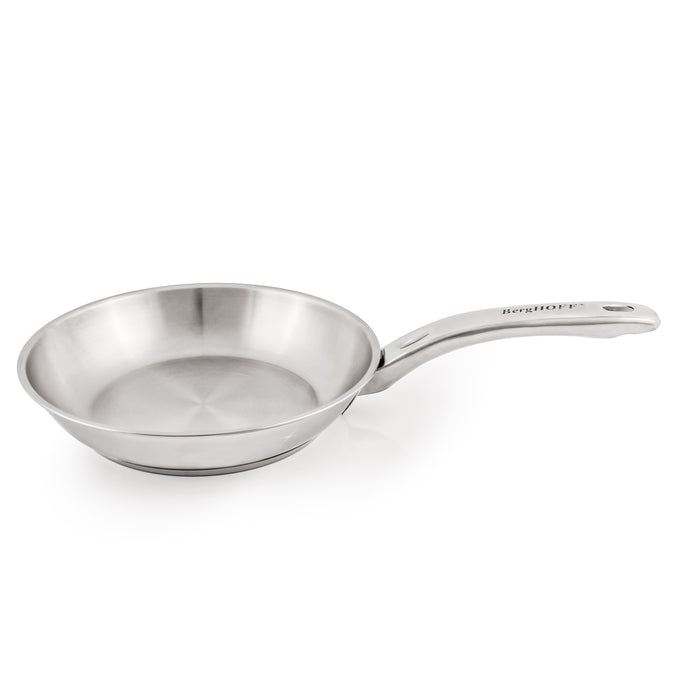 Image 8 of Shopberghoff Belly Shape 3pc 18/10 Stainless Steel Fry Pan & Skillet Cookware Set with Glass Lid