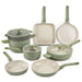 Image 1 of Shopberghoff Leo Balance 11pc Non-stick Aluminum Cookware Set, Glass Lids, Sage