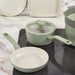 Image 3 of Shopberghoff Leo Balance 11pc Non-stick Aluminum Cookware Set, Glass Lids, Sage