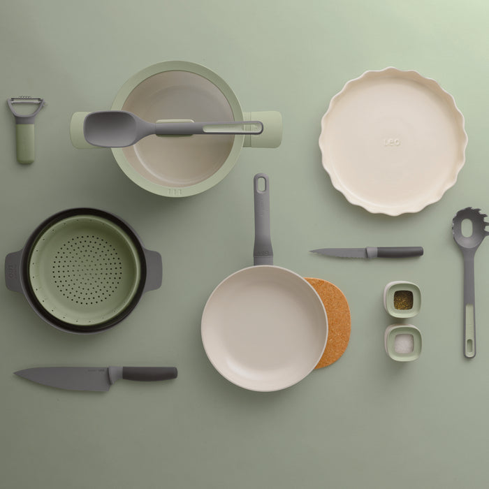 Image 11 of Shopberghoff Leo Balance 11pc Non-stick Aluminum Cookware Set, Glass Lids, Sage