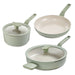 Image 1 of Shopberghoff Leo Balance 5pc Non-stick Aluminum Cookware Set, Glass Lids, Sage