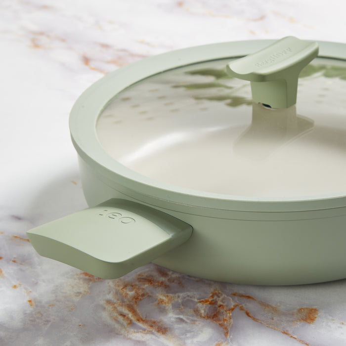 Image 13 of Shopberghoff Leo Balance 5pc Non-stick Aluminum Cookware Set, Glass Lids, Sage