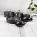 Image 5 of Shopberghoff Essentials 10Pc Non-stick Hard Anodized Cookware Set With Glass lid, Black