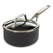 Image 1 of Shopberghoff Essentials Non-stick Hard Anodized 6.25" Saucepan 1.3qt. With Glass Lid, Black