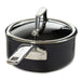 Image 2 of Shopberghoff Essentials Non-stick Hard Anodized 6.25" Saucepan 1.3qt. With Glass Lid, Black
