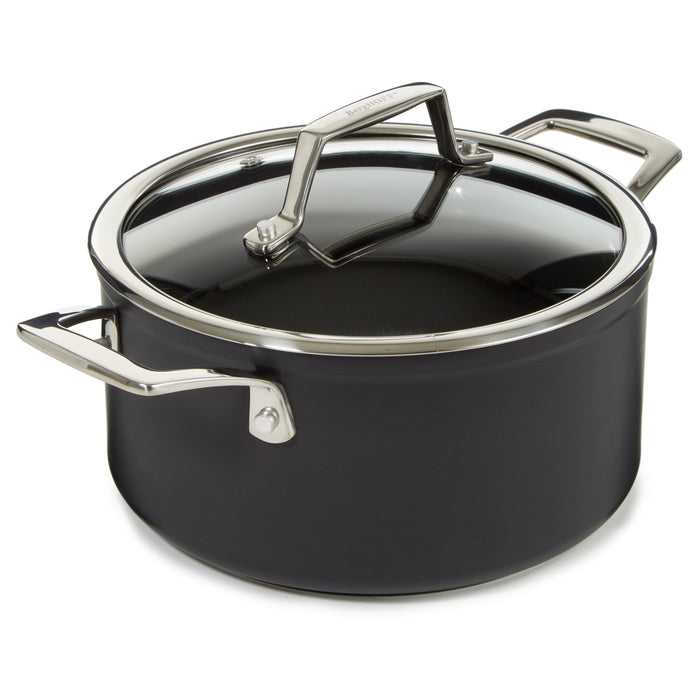 Image 6 of Shopberghoff Essentials Non-stick Hard Anodized 8" Stockpot 3.3qt. With Glass Lid, Black