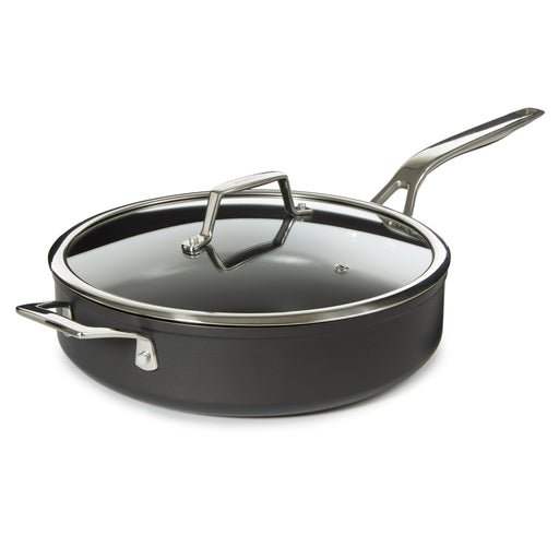 Image 1 of Shopberghoff Essentials Non-stick Hard Anodized 11" Deep Skillet 4.3qt. With Glass Lid, Black