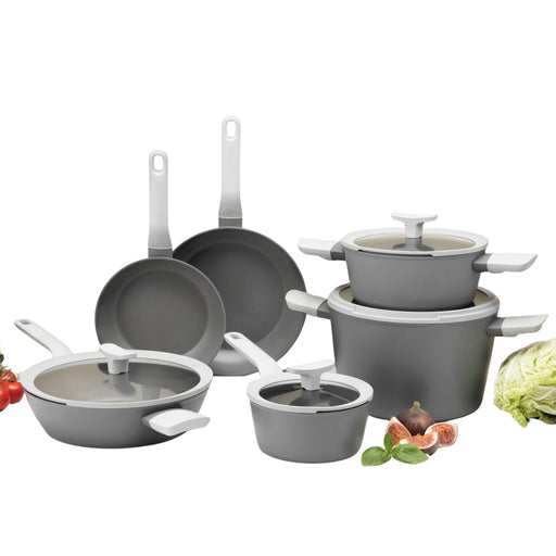 Image 1 of Shopberghoff Leo 10Pc Non-stick Ceramic Cookware Set With Glass lid, Grey