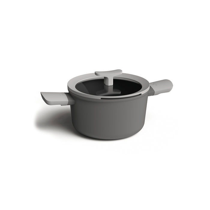 Image 4 of Shopberghoff Leo 10Pc Non-stick Ceramic Cookware Set With Glass lid, Grey