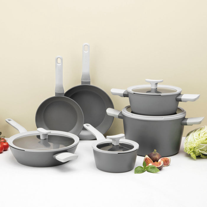 Image 10 of Shopberghoff Leo 10Pc Non-stick Ceramic Cookware Set With Glass lid, Grey