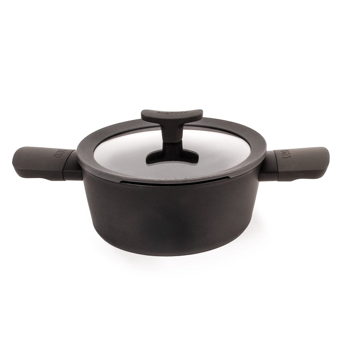 Image 5 of Shopberghoff Leo 10Pc Non-stick Ceramic Cookware Set With Glass lid, Black