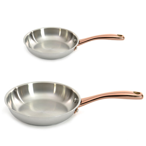 Image 1 of Shopberghoff Ouro Gold 2pc 18/10 Stainless Steel Fry Pan Set