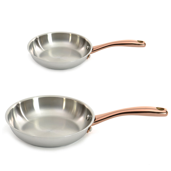 Image 1 of Shopberghoff Ouro Gold 2pc 18/10 Stainless Steel Fry Pan Set
