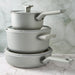 Image 3 of Shopberghoff Balance 6Pc Non-stick Ceramic Cookware Set With Glass Lid, Recycled Aluminum, Moonmist