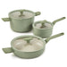 Image 1 of Shopberghoff Balance 6Pc Non-stick Ceramic Cookware Set With Glass Lid, Recycled Aluminum, Sage