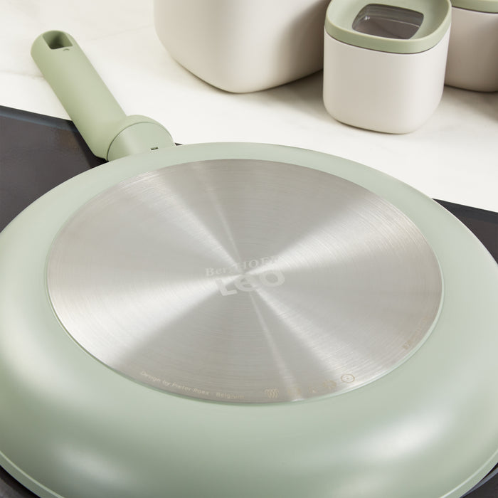 Image 4 of Shopberghoff Balance 6Pc Non-stick Ceramic Cookware Set With Glass Lid, Recycled Aluminum, Sage