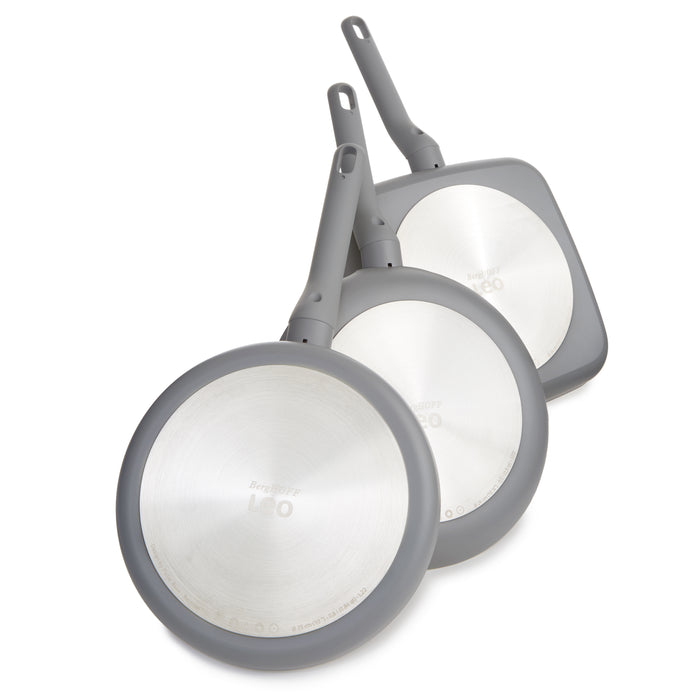 Image 6 of Shopberghoff Balance 3Pc Non-stick Ceramic Specialty Cookware Set, Recycled Aluminum, Moonmist