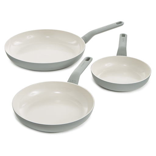 Image 1 of Shopberghoff Balance 3Pc Non-stick Ceramic Frying Pan Set, Recycled Aluminum, Moonmist