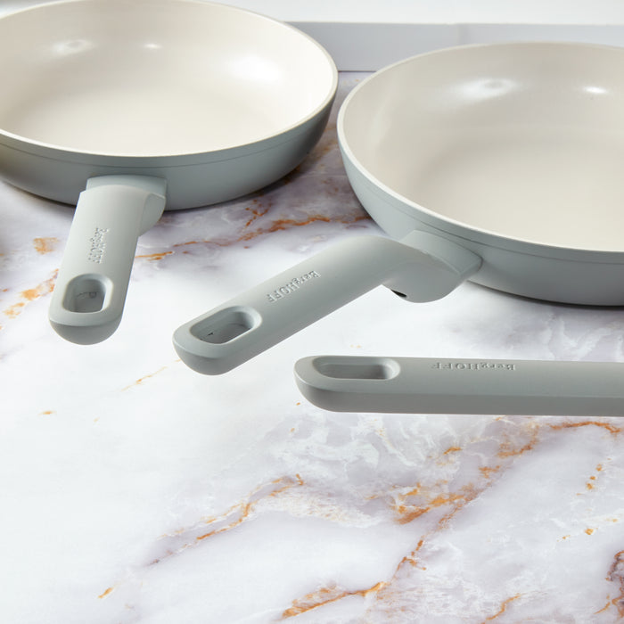 Image 4 of Shopberghoff Balance 3Pc Non-stick Ceramic Frying Pan Set, Recycled Aluminum, Moonmist
