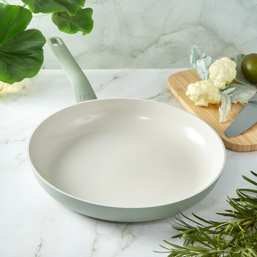 Image 2 of Shopberghoff Balance 3Pc Non-stick Ceramic Frying Pan Set, Recycled Aluminum, Sage