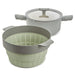 Image 5 of Shopberghoff Balance 3Pc Non-stick Ceramic Steamer Set, Recycled Aluminum, Moonmist