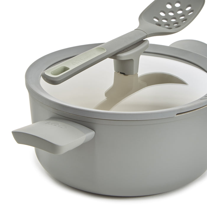 Image 6 of Shopberghoff Balance 3Pc Non-stick Ceramic Steamer Set, Recycled Aluminum, Moonmist
