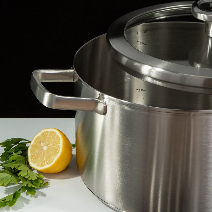 Image 4 of Shopberghoff Graphite 3Pc Recycled 18/10 Stainless Steel Steamer Set
