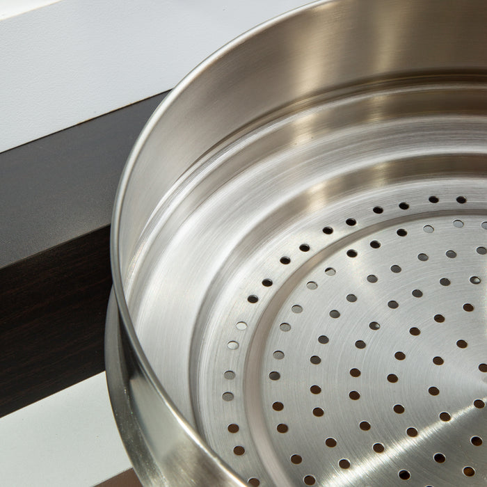 Image 5 of Shopberghoff Graphite 3Pc Recycled 18/10 Stainless Steel Steamer Set