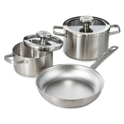 Image 1 of Shopberghoff Graphite 5Pc Recycled 18/10 Stainless Steel Cookware Set