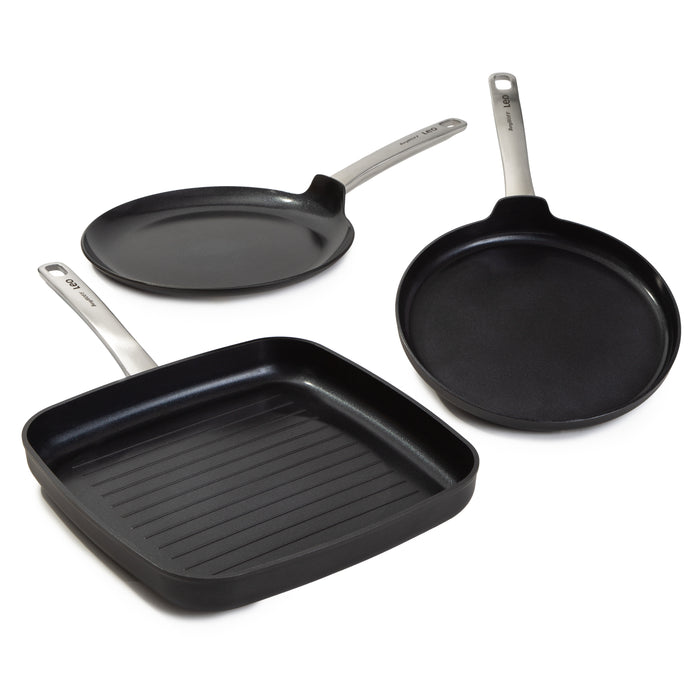 Image 1 of Shopberghoff Graphite 3Pc Non-stick Ceramic Specialty Cookware Set, Sustainable Recycled Material