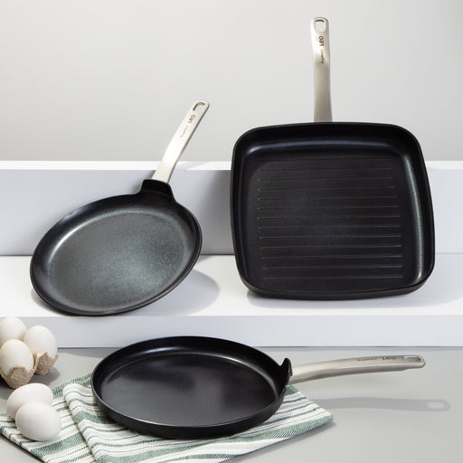 Image 2 of Shopberghoff Graphite 3Pc Non-stick Ceramic Specialty Cookware Set, Sustainable Recycled Material