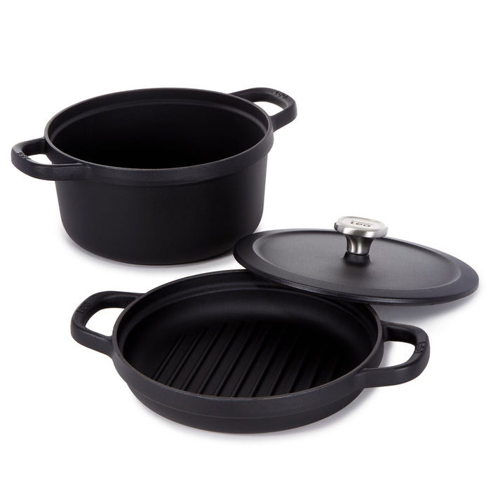 Image 1 of Shopberghoff Graphite 3Pc Enamel Cast Iron Cookware Set