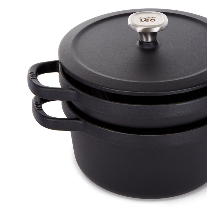 Image 4 of Shopberghoff Graphite 3Pc Enamel Cast Iron Cookware Set