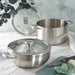 Image 3 of Shopberghoff Graphite 4Pc Cookware Set With Glass Lids, Recycled 18/10 Stainless Steel
