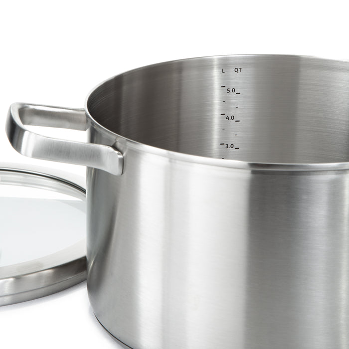 Image 5 of Shopberghoff Graphite 4Pc Cookware Set With Glass Lids, Recycled 18/10 Stainless Steel