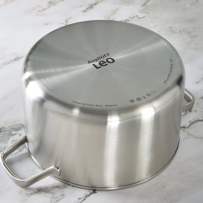 Image 6 of Shopberghoff Graphite 4Pc Cookware Set With Glass Lids, Recycled 18/10 Stainless Steel